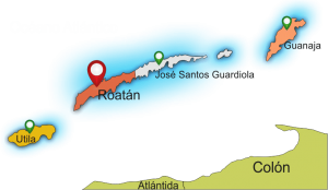 islas de la bahia mapa