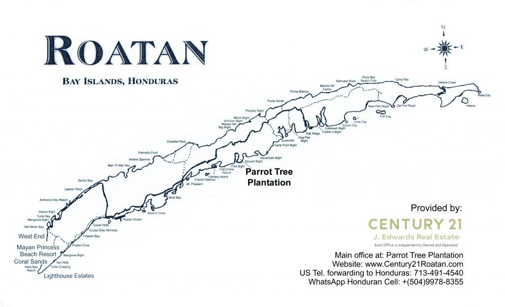 Roatan Map