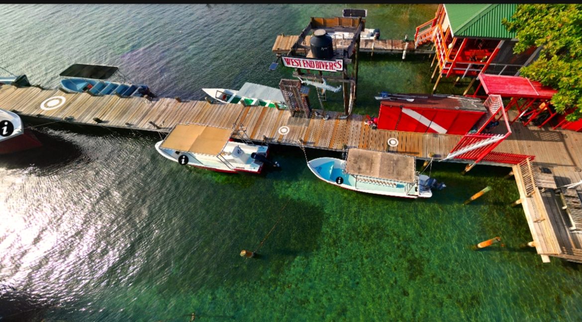 Aerial of Dock West-End-Divers