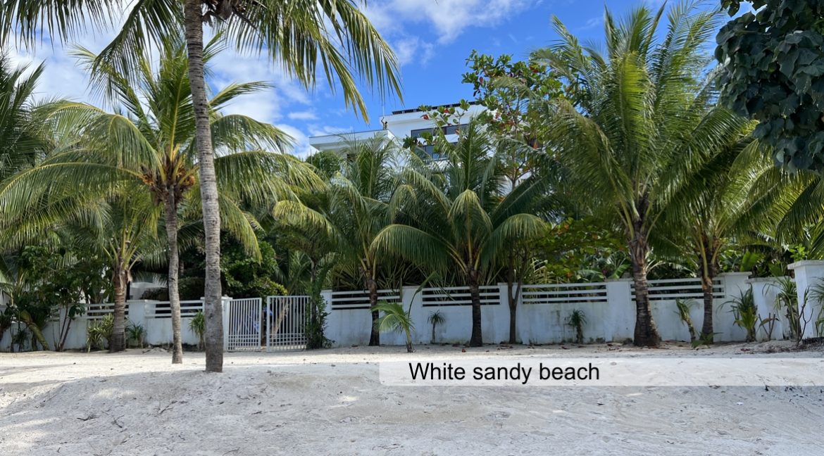 White sandy beach